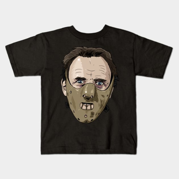 Hannibal Lecter Kids T-Shirt by Black Snow Comics